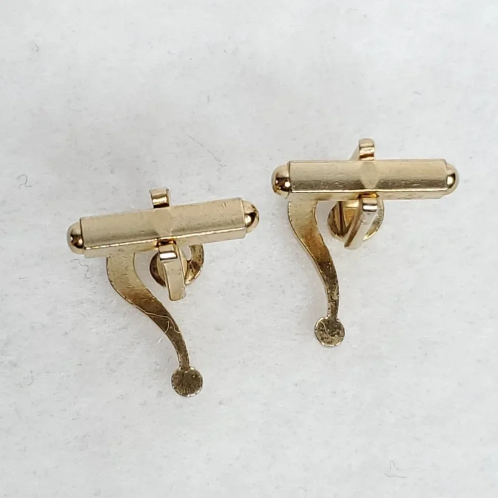 Vintage Question Mark Cufflinks Gold Tone